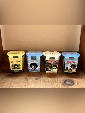 Collection of Bob Ross Scented Candles 3 oz. - Lot of 4 NEW-Gift-Happylittletree